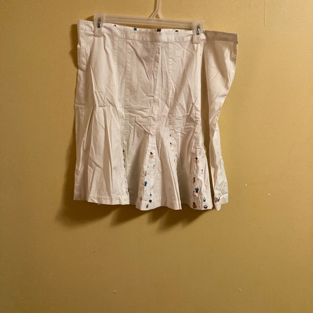 Hurley White Embroidered Women's Skirt